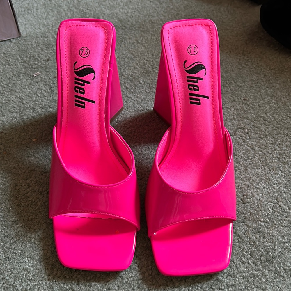 4inch pink heels